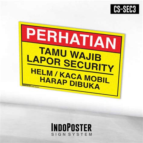 Jual Stiker Safety Sign K3 Tamu Wajib Lapor Helm Kaca Mobil Harap