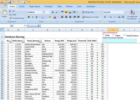 Contoh Tabel Stok Barang Manual Laporan Masuk Dan Keluar Imagesee Riset