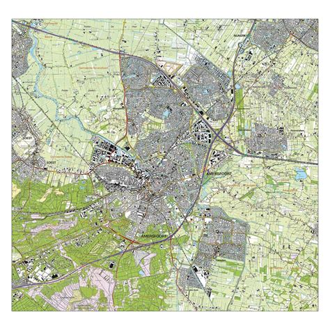 Topografische Kaart Amersfoort Gemeente Plattegronden Vector Map