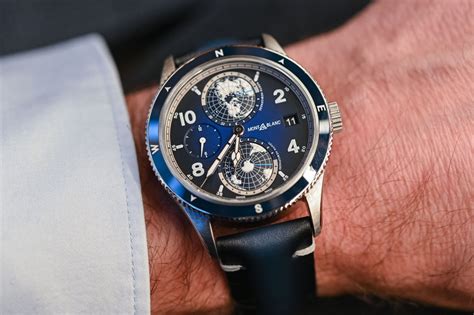 Hands On Montblanc 1858 Geosphere Titanium Blue Specs Price