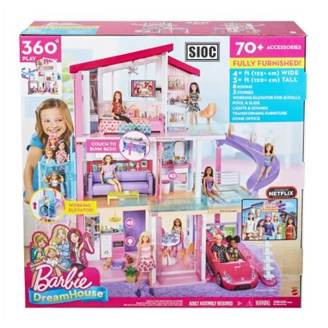 Barbie Gnh53 Dreamhouse Doll House With Wheelchair Accessible Elevator