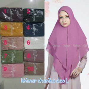 Khimar Shanika Size L By Qalisya Jilbab Syar I Lapis Bahan Ceruti