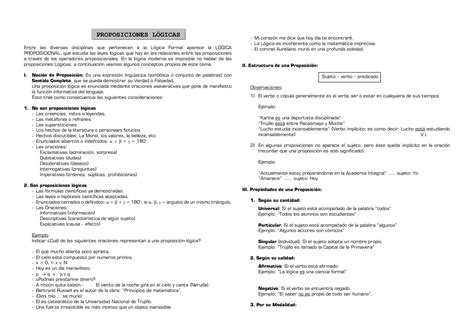 Solution Proposiciones L Gicas Elementos Ptropiedades Y Ejercicios