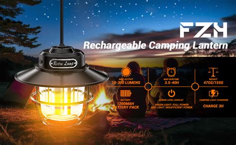 Amazon FZH Led Camping Lantern Rechargeable Ultra Bright Camping