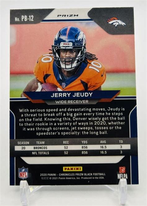 Panini Chronicles Prizm Black Silver Pb Jerry Jeudy Rc Ebay