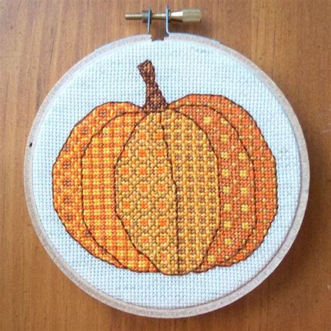 Patchwork Pumpkin Hoop Art Thanksgiving Autumn By Bythelindentree 40