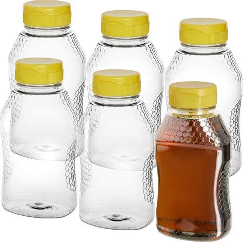 Amazon Pack Of 6 Empty Bottles For Honey Clear Plastic Honey