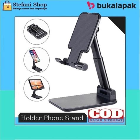 Jual HOLDER PHONE STAND UNIVERSAL FOLDING DESKTOP DUDUKAN HP TABLET