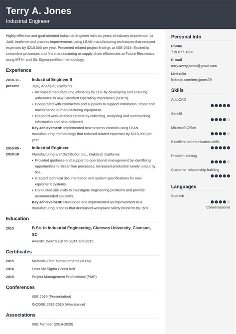 Industrial Engineer Resume Examples [2025 Guide]