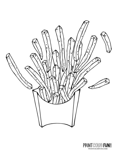 16 French Fries Clipart And Coloring Pages For Delicious Food Learning