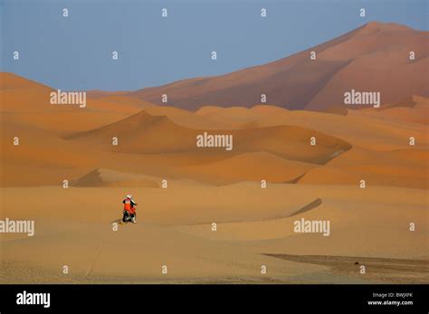 Motorcycle Motorbike Motorcyclist Adventure Erg Chebbi Desert Sand