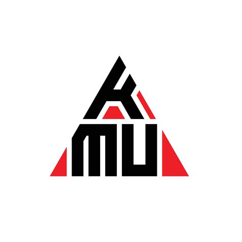 KMU triangle letter logo design with triangle shape. KMU triangle logo ...