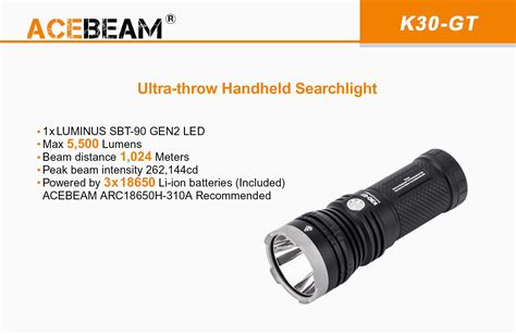 K Gt Best Compact Flashlight Acebeam Official Store High Powered