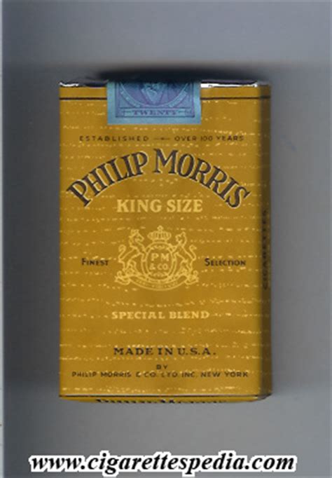 Philip Morris (design 1) (Special Blend) KS-20-S (brown) - USA - Cigarettes Pedia