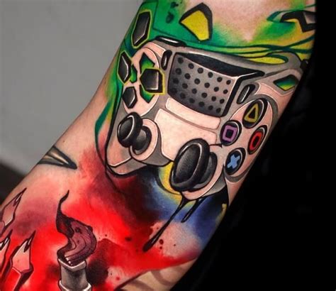 Gamepad Tattoo By Uncl Paul Knows Post Tattoos Gaming Tattoo