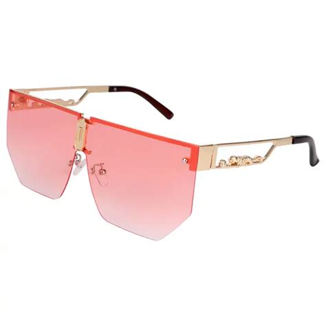 Summer 2024 New Polygon Fashion Sunglasses Wholesale Trend Hollow Out Mirror Leg Tide Rimless