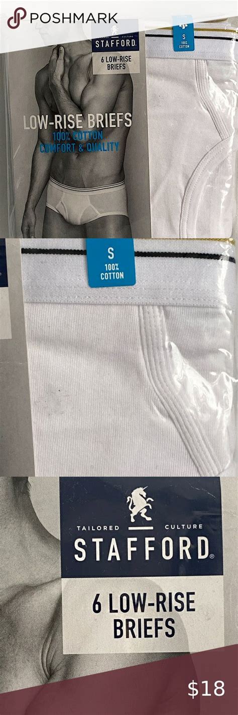 Stafford Mens 6 Pk Low Rise Briefs Cotton Nwt Sm Low Rise Cotton Men