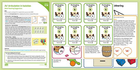 K Articulation In Isolation Activity Pack Teacher Made