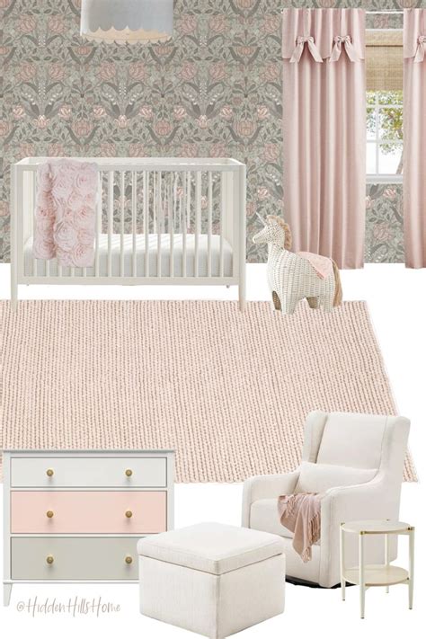 Feminine Pink And Green Nursery Decor