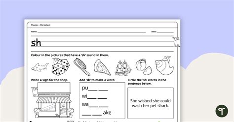 Find And Write The Sh Words Differentiated Worksheets Worksheets