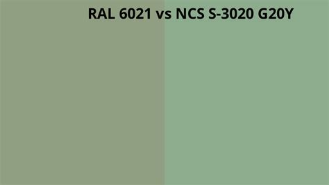 Ral 6021 Vs Ncs S 3020 G20y Ral Colour Chart Uk