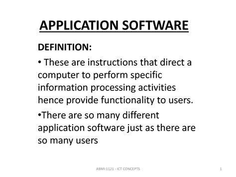 SOLUTION Application Software Presentation Studypool