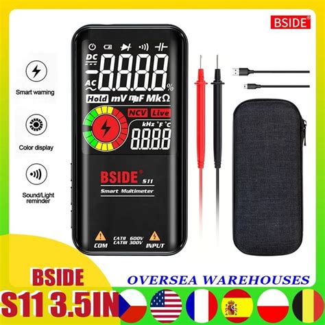 Bside Multimeter S11 3 5 Lcd 9999 Counts Digital Multimeter With Rechargeable Battery Smart Dc