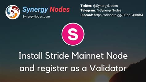 Install And Setup Stride Mainnet Node Validator Node Youtube