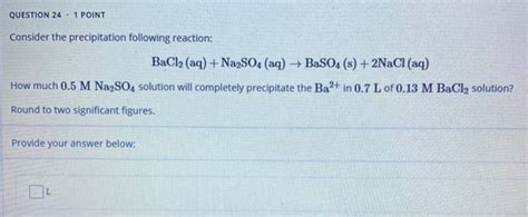 Solved Question 24 1 Point Consider The Precipitation Following