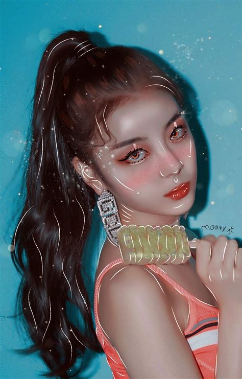 Itzy Wannabe Lia Sticker In Kpop Fanart Fan Art Art Hot Sex Picture