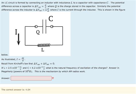 Current Through Inductor Capacitor