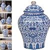 Ciieeo Blue And White Ginger Jars Chinoiserie Antique Style Decorative