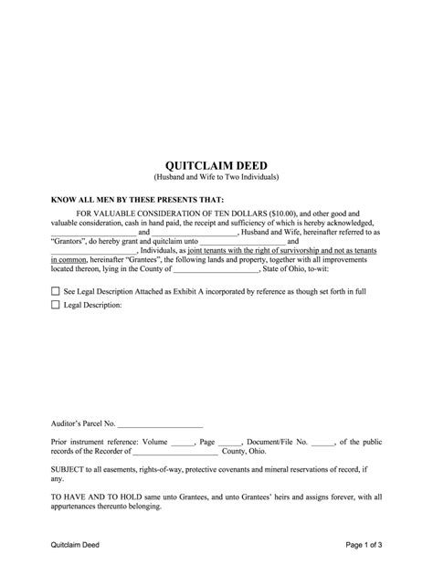 Quitclaim Deed Husband Wife Complete With Ease Airslate Signnow