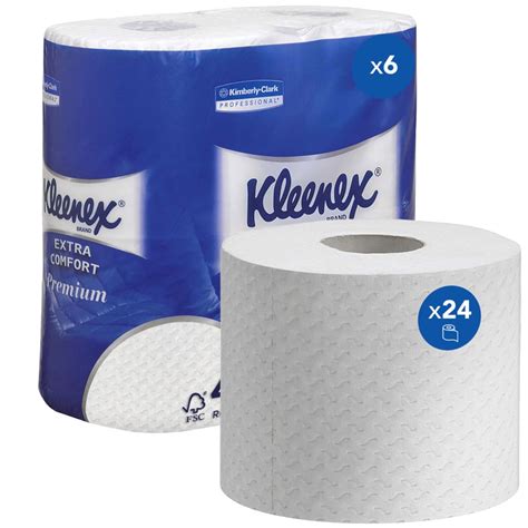 Kleenex® Standard Size Toilet Roll 8484 4 Ply Toilet Paper 24 Rolls