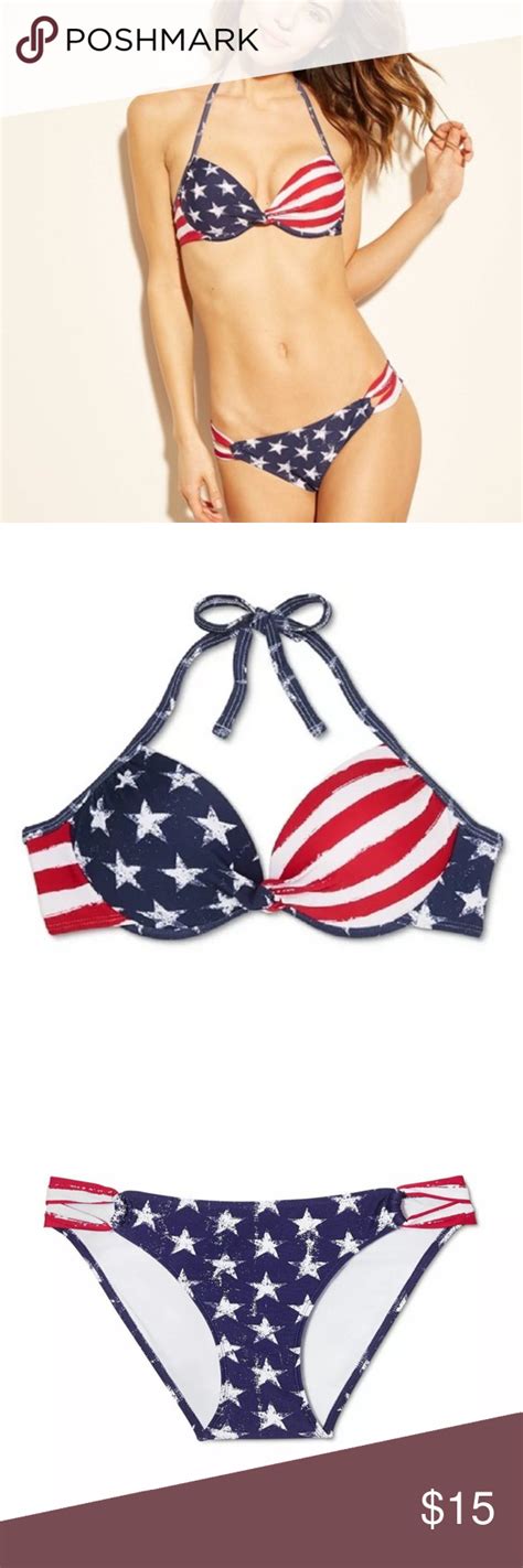 3 For 25 NWOT Xhilaration Stars Stripe Bikini Set Bikinis Stars And