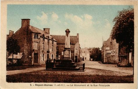 Baguer Morvan I et V Le Monument et la Rue Principale à Baguer