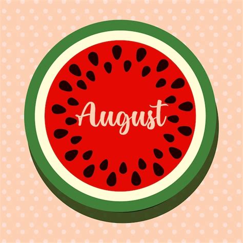 Premium Vector Hello August Welcome August Vector Illustrations