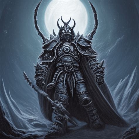 Lich King Van John Kenn Mortensen In Demon Armor Op De Berg Olympus