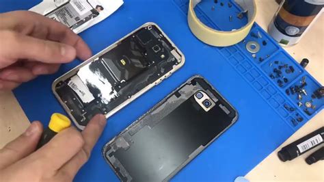 Замена аккумулятора на телефоне Samsung A720. - YouTube