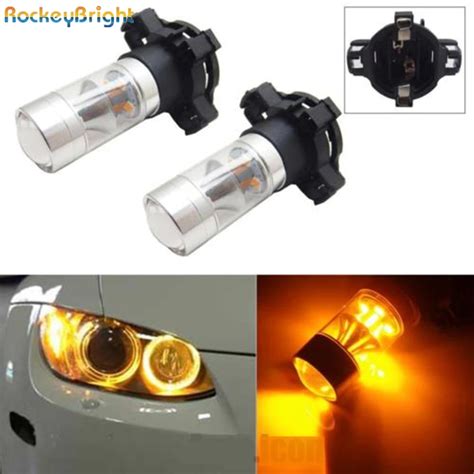 Aliexpress Buy Rockeybright Amber Yellow Error Free PY24W 5200s