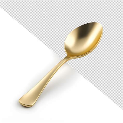 Premium PSD A Gold Spoon On White Background