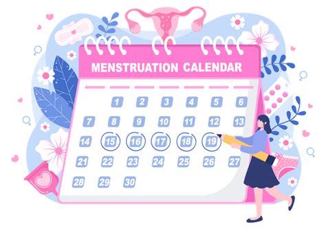 Menstruation Period Calendar Illustration People Illustrations Iconscout