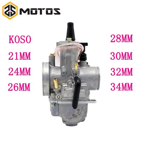 Zs Motos High Quality Motorcycle Parts Scooter Koso Carburetor 21 24 26 28 30 32 34mm Carburetor