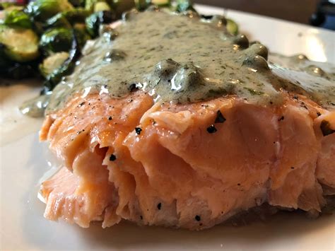 Grilled Whole Salmon And Caper Dill Sauce Jim Cooks Food Good