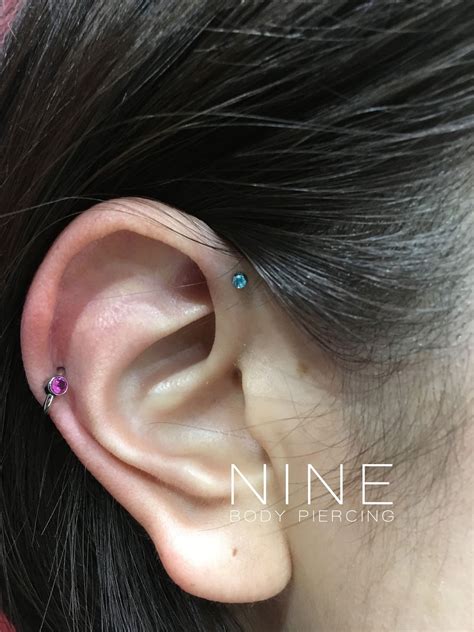 Nine Body Piercing Blog Forward Helix With Anatometal Mint Green