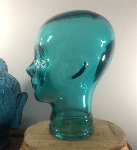 Vintage Glass Mannequin Head Bust Statue Etsy