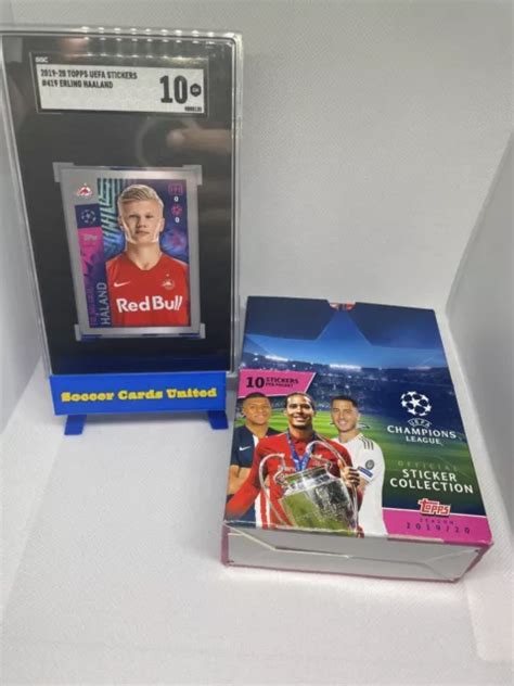 Topps Uefa Champions League Sticker Box Packs Haaland