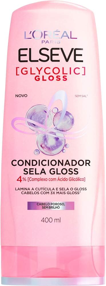 Condicionador Sela Gloss 400ml Elseve Glycolic Gloss L oréal