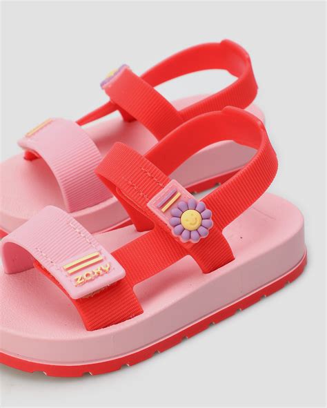 Riachuelo Sand Lia Papete Infantil Rasteira De Tiras Sol Rosa Zaxy