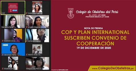 Cop Y Plan International Suscriben Convenio De Cooperaci N Colegio De